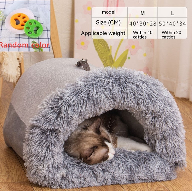 Cozy Portable House for Cat & Dogs with Moisture-Proof Fur - Cat&Dog Wonderland