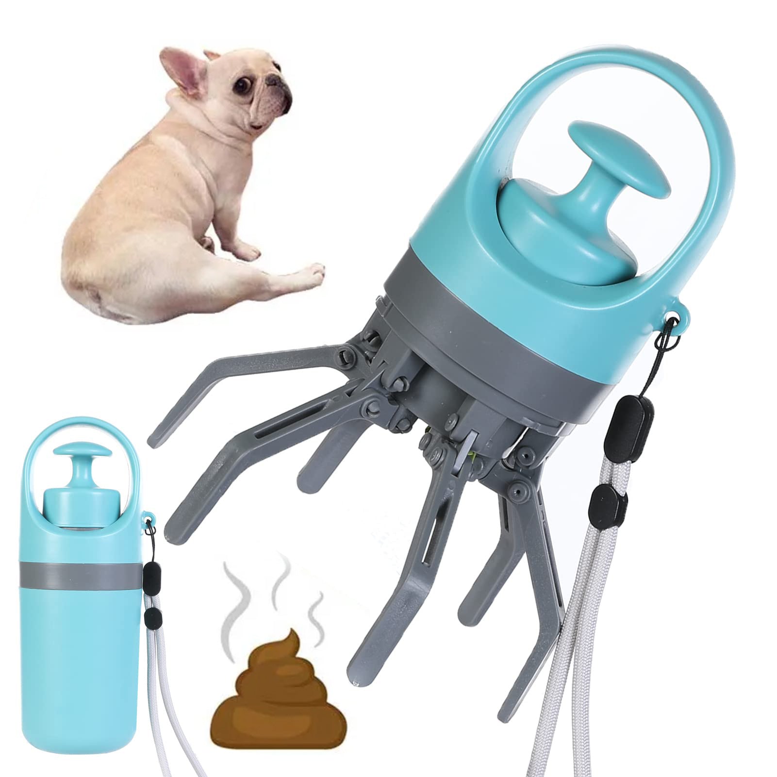 Portable Dog Pooper Scooper with Built-in Bag Dispenser & Eight-Claw Shovel - Cat&Dog Wonderland