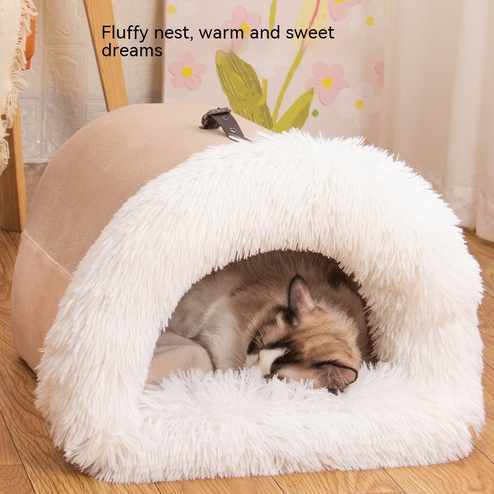 Cozy Portable House for Cat & Dogs with Moisture-Proof Fur - Cat&Dog Wonderland