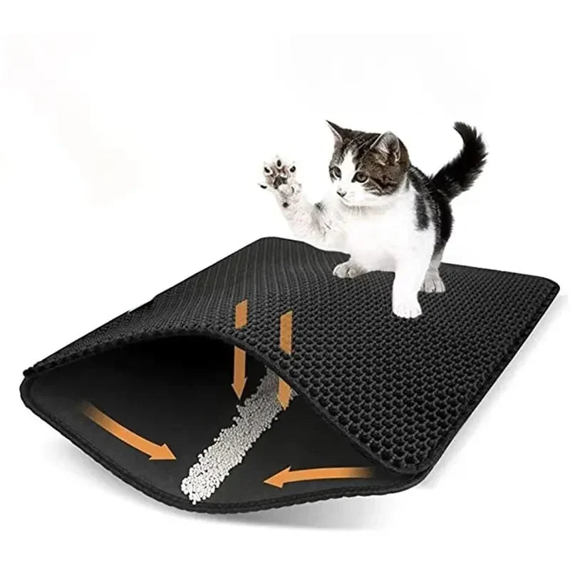 Waterproof Cat Litter Trapping Mat – Double Layer, Non-Slip, Washable Design - Cat&Dog Wonderland