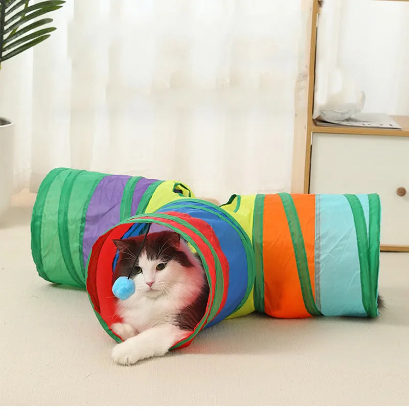 Foldable Cat Tunnel Play Toy – Breathable, Interactive Indoor Cat Fun - Cat&Dog Wonderland