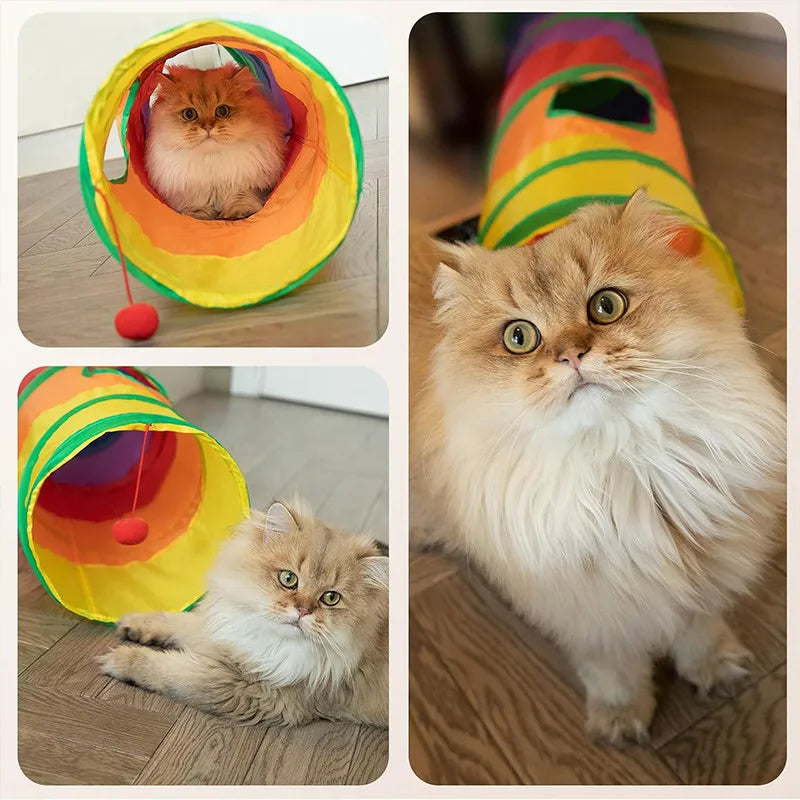 Foldable Cat Tunnel Play Toy – Breathable, Interactive Indoor Cat Fun - Cat&Dog Wonderland