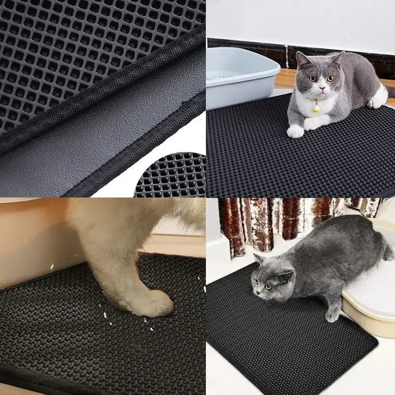 Waterproof Cat Litter Trapping Mat – Double Layer, Non-Slip, Washable Design - Cat&Dog Wonderland