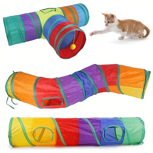 Foldable Cat Tunnel Play Toy – Breathable, Interactive Indoor Cat Fun - Cat&Dog Wonderland