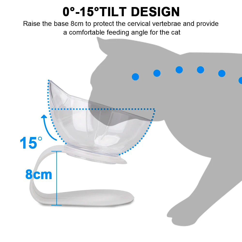 Durable Double Cat Bowls with Raised Stand – Non-Slip, Cervical Protection Feeder - Cat&Dog Wonderland