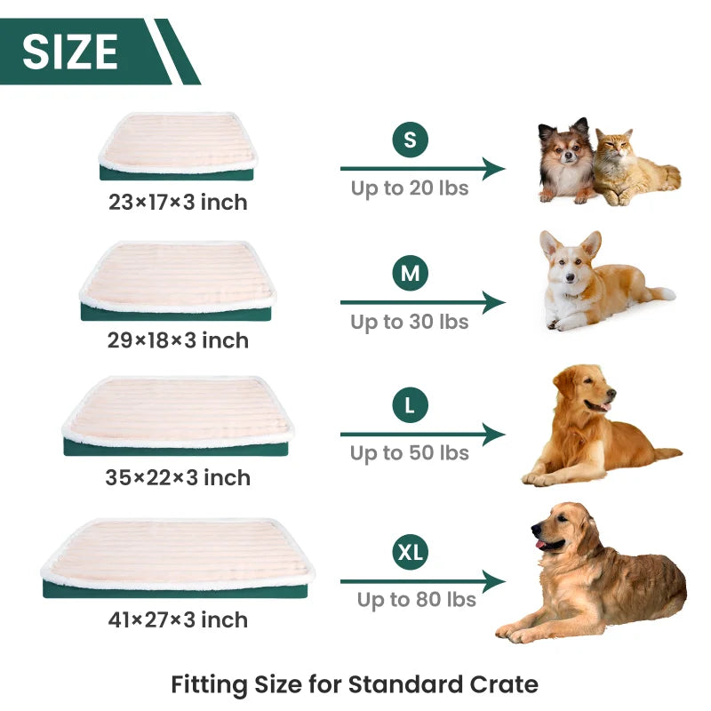 Dog Bed Mat with Removable Zipper for all Dog Sizes– Washable Mattress - Cat&Dog Wonderland