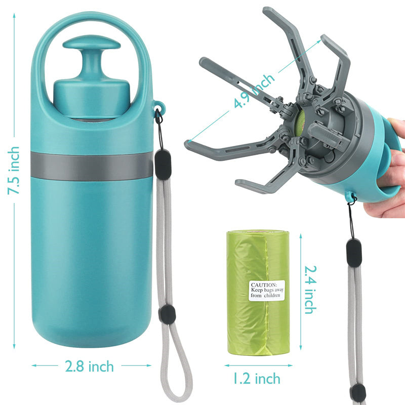 Portable Dog Pooper Scooper with Built-in Bag Dispenser & Eight-Claw Shovel - Cat&Dog Wonderland